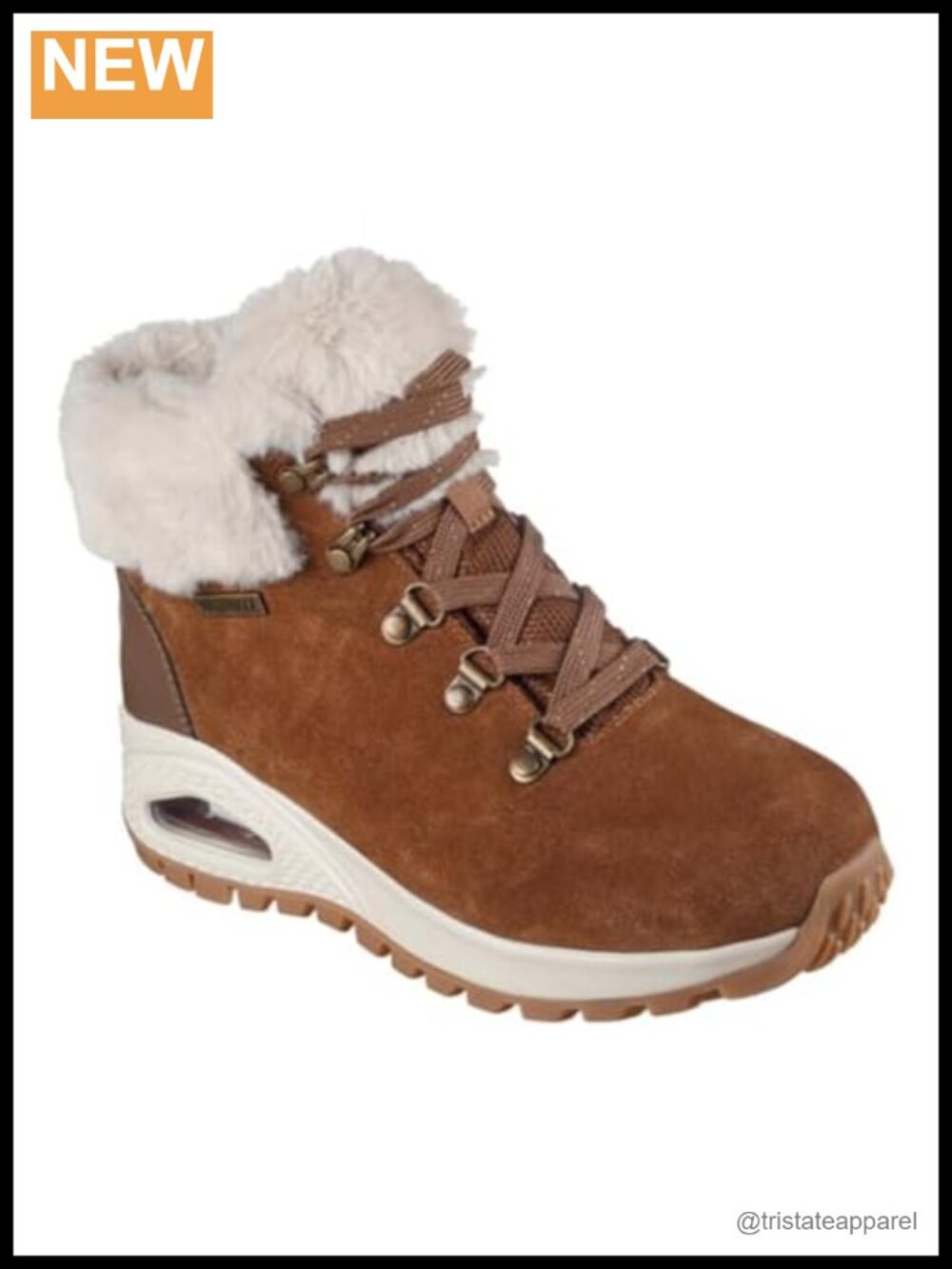 Skechers Uno Rugged Moonlight Ridge Hiking Boots Suede Lace-Up Waterproof